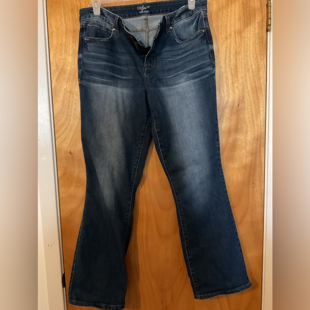 Everflex mid rise jeans size14